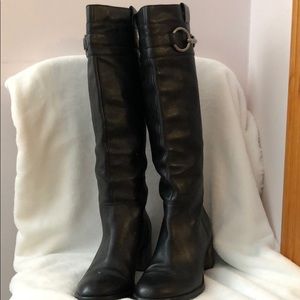 Coach black leather boots